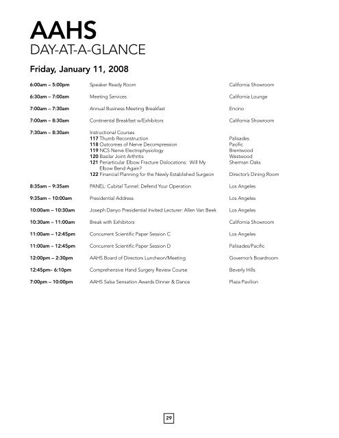 Floor plan - 2013 Annual Meeting - American Association for Hand ...