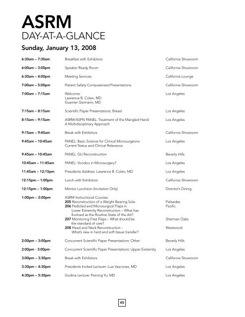 Floor plan - 2013 Annual Meeting - American Association for Hand ...