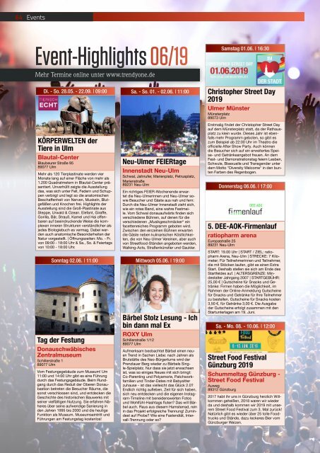 TRENDYone | Das Magazin - Ulm / Neu-Ulm  - Juni 2019