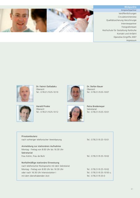 Innere Medizin & Kardiologie - MediClin Herzzentrum Lahr