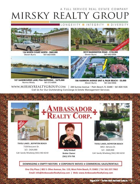 Palm Beach Real Estate Guide August 2019