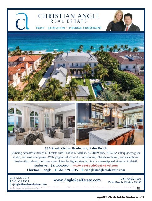 Palm Beach Real Estate Guide August 2019