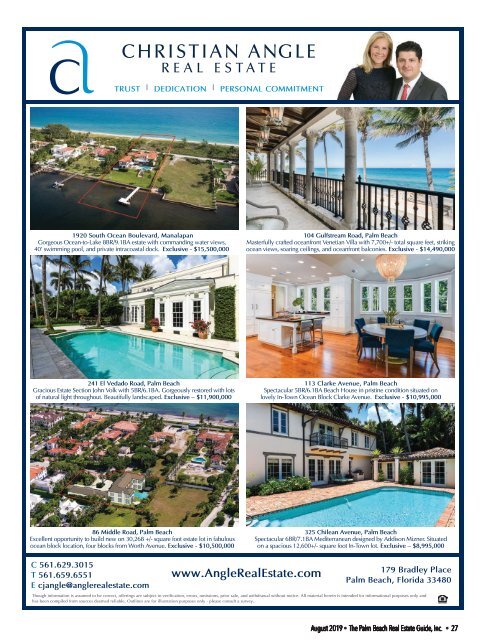 Palm Beach Real Estate Guide August 2019