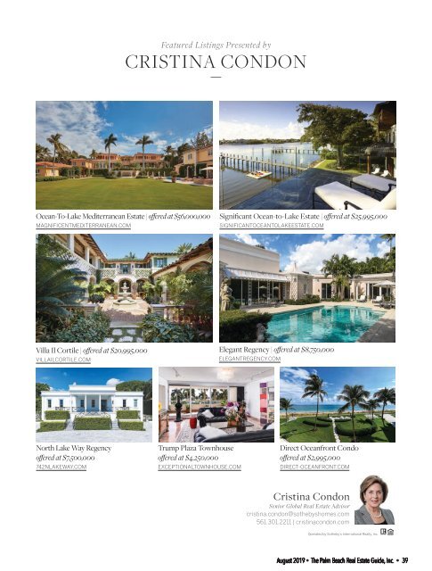 Palm Beach Real Estate Guide August 2019