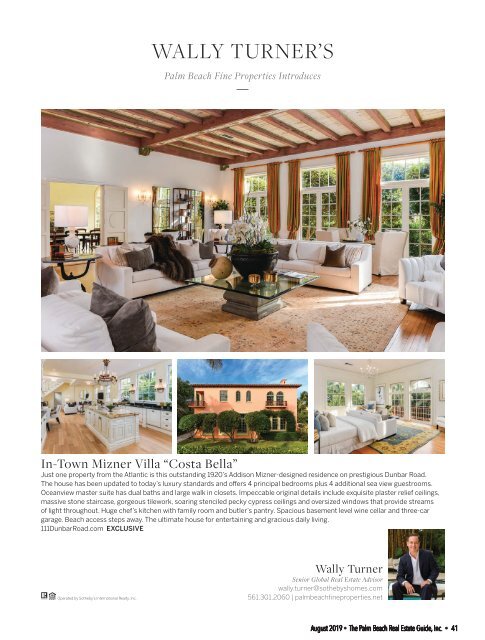 Palm Beach Real Estate Guide August 2019