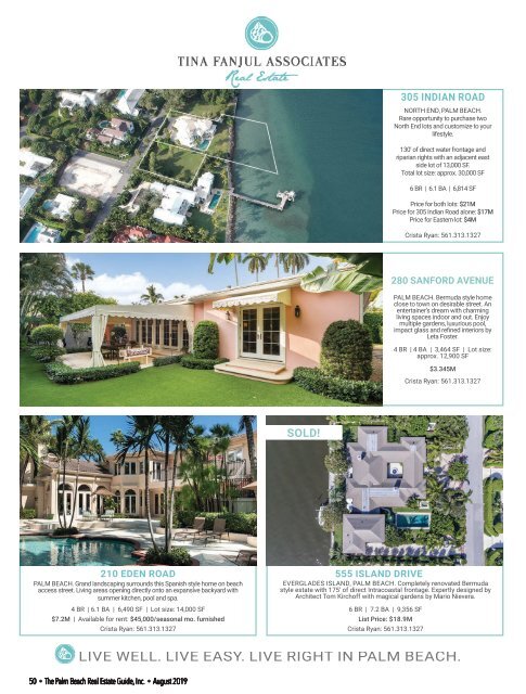 Palm Beach Real Estate Guide August 2019