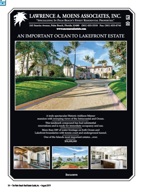 Palm Beach Real Estate Guide August 2019