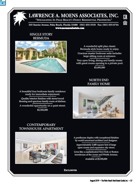 Palm Beach Real Estate Guide August 2019