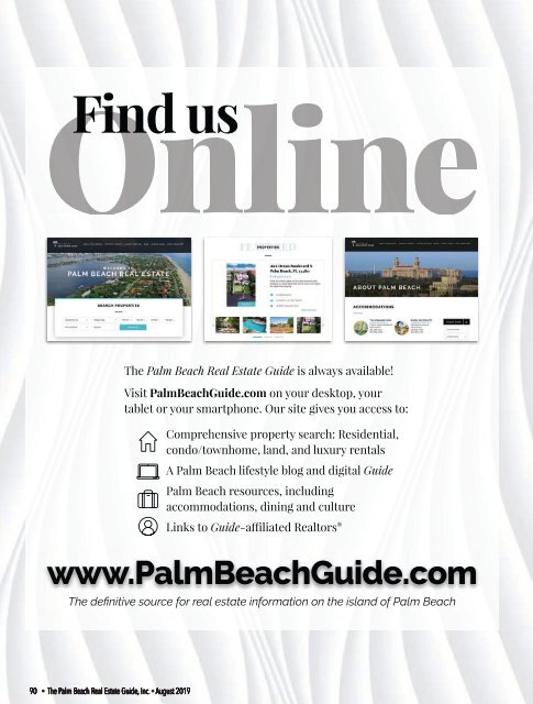 Palm Beach Real Estate Guide August 2019