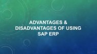 What are the advantages & disadvantages of using SAP ERP?