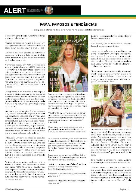 EGOBrazil Magazine - Ex BBB Jaqueline Grohalski - Agostoo 2019