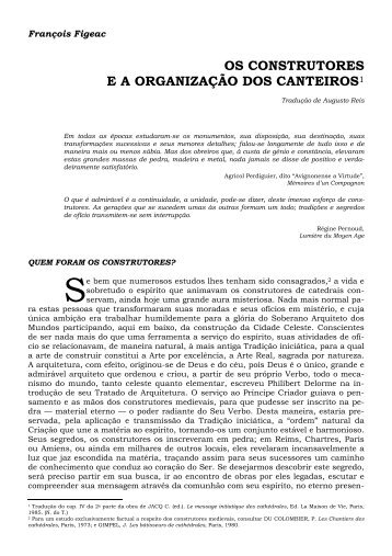 04 - Os Construtores de Catedrais - François Figeac - tradizido por Augusto Reis