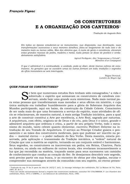 04 - Os Construtores de Catedrais - François Figeac - tradizido por Augusto Reis