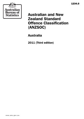 Australian and New Zealand Standard Offence Classification (ANZSOC)