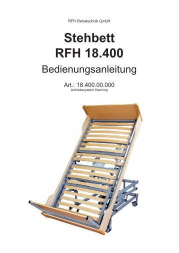 Stehbett RFH 18.400 - RFH Rehatechnik GmbH