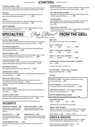 Chefs edition Menu