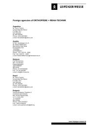 list of foreign agencies - ORTHOPÄDIE + REHA-TECHNIK