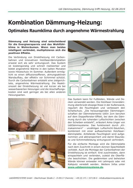 Kombination Dämmung-Heizung: Optimales Raumklima durch angenehme Wärmestrahlung