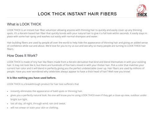 Look Thick Instant Hair Fibers