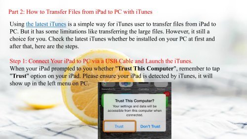 How to Transfer Files from iPad to PC