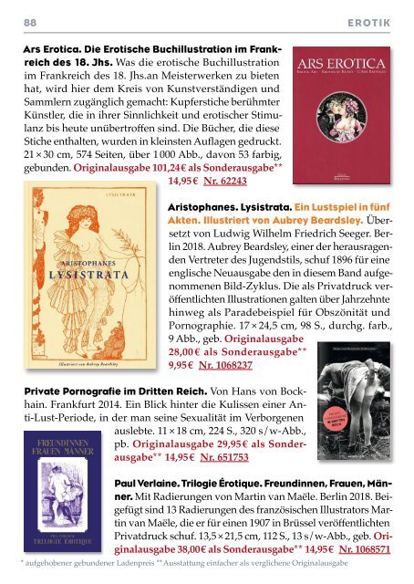 Frölich & Kaufmann 17. Versandkatalog 2019