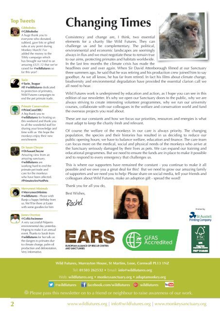 Wild Futures - Newsletter Summer 2019 