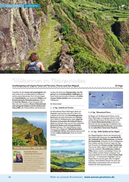 Azoren Reisen 2019/20 - Naturparadies auf  9 Inseln