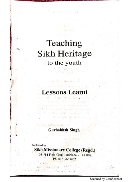 Teaching Sikh Heritage To The Youth