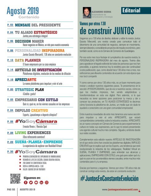 Juntos Gaceta Mercantil - Agosto 2019