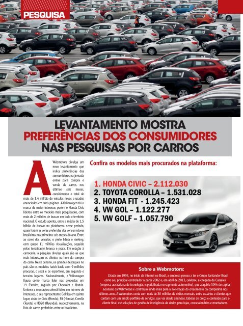 REVISTA AUTOMOTIVO - EDIÇÃO 143 - AGOSTO DE 2019