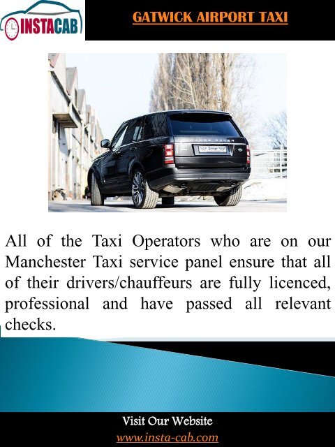 Manchester Online Booking Taxi