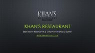 Khan's Restaurant - Best Indian Restaurant & Takeaway In Epsom, Surrey