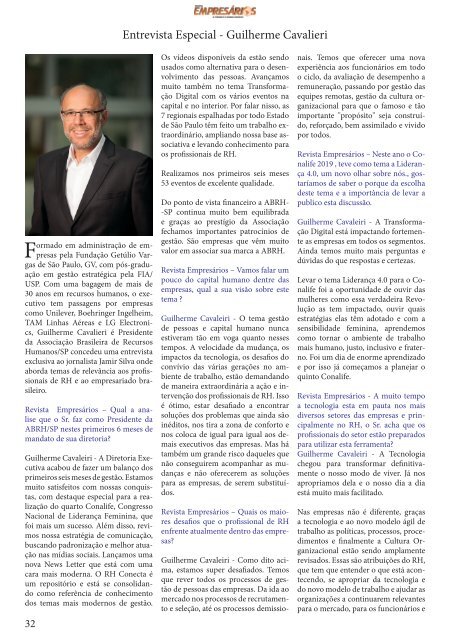 Revista  Empresários Edição julho e agosto 2019