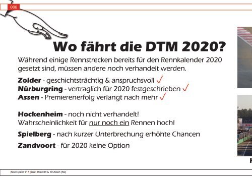 DTM 2019 - Race 09|10 Assen [NL] - {have speed in f[ ]cus!} Das Online Magazin zur DTM! 