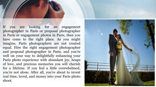 Make your engagement memorable with photographer in paris