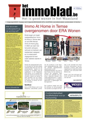 Het Immoblad van 6 augustus 2019