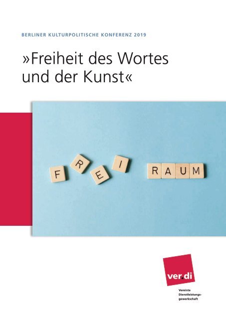 Broschüre Kulturpolitische Konferenz 2019