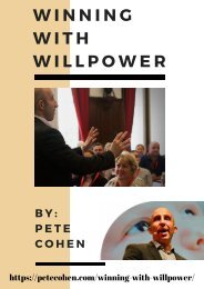 Winning With Willpower by Pete Cohen