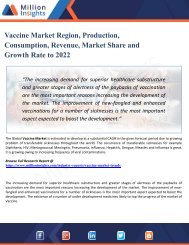 Vaccine Market Analysis, Growth, Share, Industry Trends, Supply Demand, Forecast and Sales to 2022