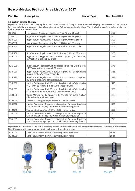 BeaconMedaes Product Price List 2017 - Ed1 1 LR