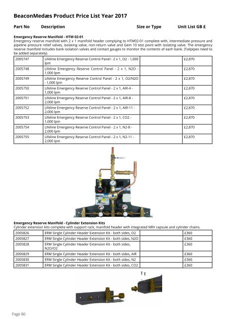 BeaconMedaes Product Price List 2017 - Ed1 1 LR