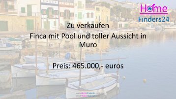 Zu Verkaufen Finca mit Pool und Blick bei Muro (CAM0003)