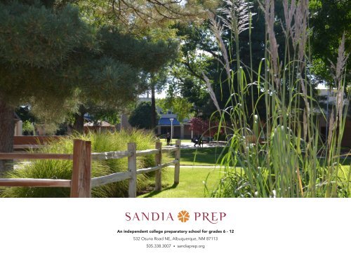 Sandia Prep Admission Viewbook 2020 - 2021