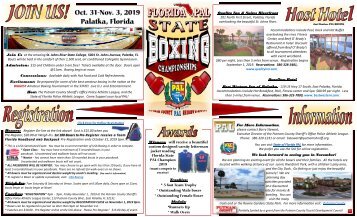 2019 Florida PAL State Boxing Championship Boxer Flyer