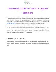 Decorating Guide to Adorn a Gigantic Bedroom