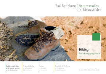 Broschuere Hiking – Actively enjoying nature