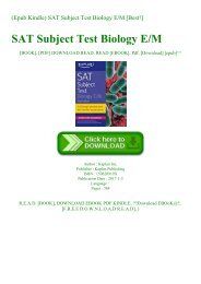 (Epub Kindle) SAT Subject Test Biology EM [Best!]