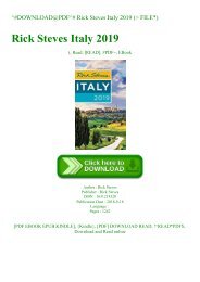 ^#DOWNLOAD@PDF^# Rick Steves Italy 2019 (P.D.F. FILE)