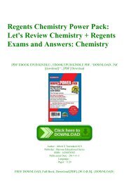 (READ-PDF!) Regents Chemistry Power Pack Let's Review Chemistry + Regents Exams and Answers Chemistry #^R.E.A.D.^