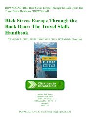 DOWNLOAD FREE Rick Steves Europe Through the Back Door The Travel Skills Handbook ^DOWNLOAD [PDF]